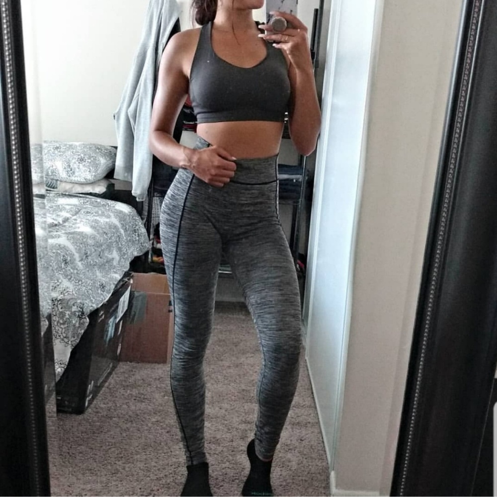 Gray Marl High Waisted Seamless Leggings